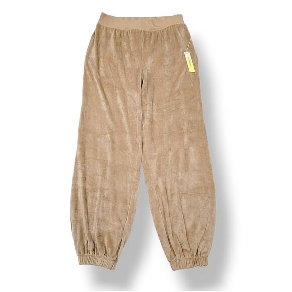 NEW Summersalt 2 PC The Plush Velour Relaxed Crew and Jogger in Fawn Size Medium - Picture 6 of 16